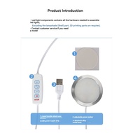 3X 3D Printing Model LED Light LED Spotlight 5V Ultra-Thin Night Light USB Adjustable LED Light for