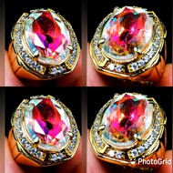 Cincin Pria Batu Permata Asli Kalimaya India Kembang Jarong Playing Colour Top Colour