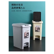 Modern Dual Lip Open Pedal Trash Dustbin Storage10L Trash Can Closed Kitchen Mini Tools Kitchen Good