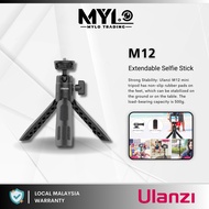 ULANZI M12 Extendable Selfie Stick for Gopro Phone Tripod Stand with Phone Mount &amp; Gopro Adapter for Gopro Hero 10/9/8/7