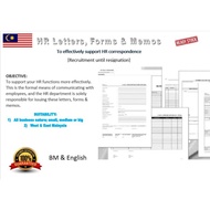 HR LETTERS, FORMS & MEMOS +70 Eng or Malay [Promotion] 🔥FREE GIFT🔥 Simplify Recruitment until resign