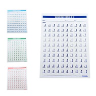 50PCS 1REAM window card 4 fraction M-1 S-1 A-1 D-1 LEARNING CARD
