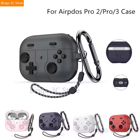 3D Soft silicone cover For Airpods Pro 2nd Gamepad Gameboy apple airpods pro 2 3headest protector ca
