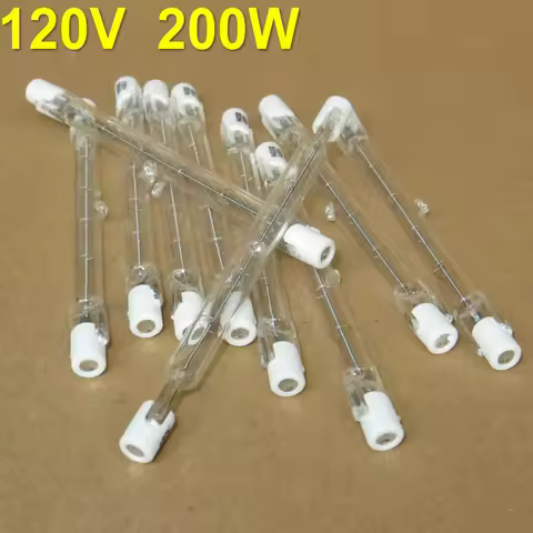 10Pk R7s Halogen Bulb 200W Halogen Lamp 118mm Double Ended Linear R7s Halogen Light Bulb Warm Yellow