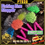 【FT030】 100pcs/1lot Fishing Line Stopper Fishing Float Silicon Stopper Space Bean Rubber Stopper Fis