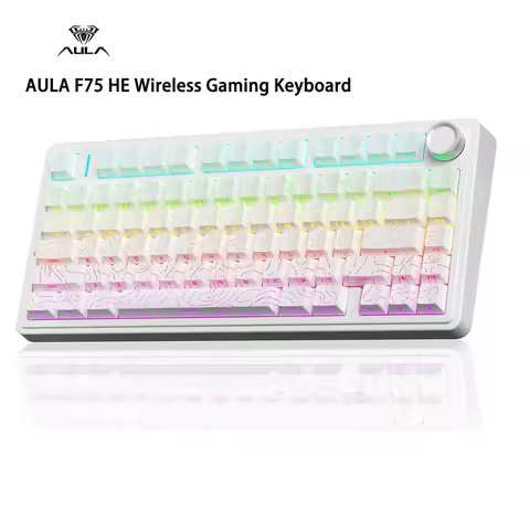 AULA F75 HE Magnetic Switch Mechanical Keyboard 75% Layout Hall Effect 8K Polling Rate Tri-mode RGB 