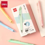 Deli EG68S-BK Quick-Drying Clickable Personal Gel Pen 0.5mm Dual-Ball ST Tip (Black) (Each)