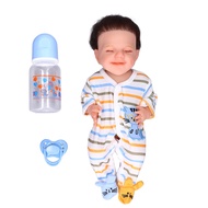ตุ๊กตาเด็กทารกเหมือนจริง 12 นิ้วซิลิโคนอ่อนนุ่มตุ๊กตาทารกแรกเกิดพร้อมเสื้อผ้าขวดนมของเล่นเด็ก