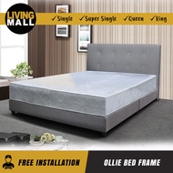 Living Mall Ollie Fabric Divan Bed Frame With Mattress Package - All Sizes Available