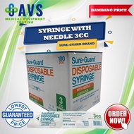 Sureguard 3cc Disposable Syringe With Needle (Luer Lock)23Gx1(0.6x25mm)