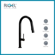 RIGEL Matte Black Kitchen Pull-out Faucet Mixer Tap W2-R-MXK1141P-BM