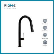 RIGEL Matte Black Kitchen Pull-out Faucet Mixer Tap MXK1141P (BM)
