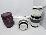 Nikon 1 J1 10-30mm kit set , 18.5mm f1.8 , 30-110mm 長炮 10-100mm 天涯鏡
