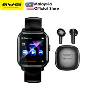 Awei HE-2 TWS Earbuds Smart Watch 2 in 1 Set Music Watch Set Earphone Smart Watch Awei Sport Combo S