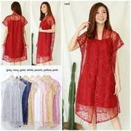 Aimegallery Pearl Glitter Dress Wanita Glitter Embroidered Tille Brocade Dress Luxury Tille Party Dr