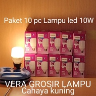 CAHAYA Package of 10 pcs JASTEC 10W T bulb yellow light 3000K E27