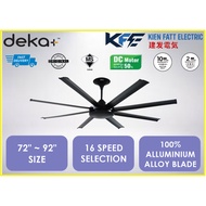 Deka+ DC Motor Ceiling Fan 72" TERRA 72/ 82" TERRA 82/ 92" TERRA 92 [ Optional Light Kit ] Ready Sto