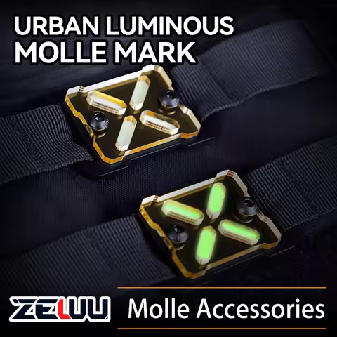 Urban Luminous Molle Mark Gold Glow-in-the dark Function Morale Badge Molle Accessories Cyberpunk DI