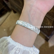 {Tuberose} Pure Silver 9999 Camellia Sterling Silver Bracelet New Chinese Ancient Method Solid Auspi