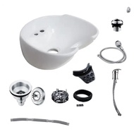 Ceramic Shampoo Hair Salon Flat Shampoo Barber Shop Shampoo Beauty Salon Supplies