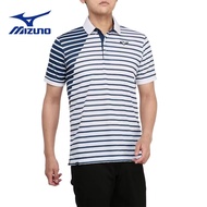 Mizuno Mizuno Golf Men's New Style Summer Striped Sweat-Absorbent Quick-Drying polo Shirt golf T-Shirt Short Sleeve