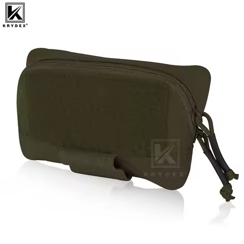 KRYDEX Tactical Admin Pouch Utility MOLLE / Belt Pouch Storage Organizer Panel Pouch Ranger Green Ba