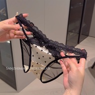 Leopard Print Satin Lace Panties with Slit Design - 2025 Trend | RD0N