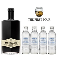 Mr Black Cold Brew Coffee Liqueur + 4 Franklin & Sons Natural Light Tonic Water Bundle (Agent Stock)