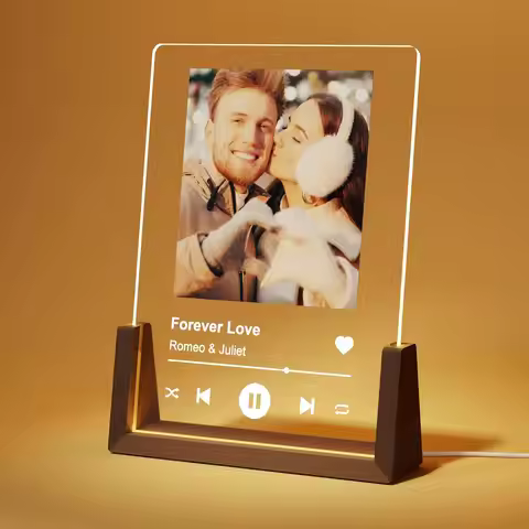 Personalized Photo Gifts for Couples Custom Spotify Plaque Picture Frame for Valentine's Day Anniver