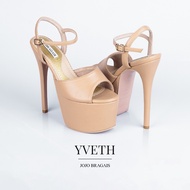 Jojo Bragais Yveth Nude-Matte 6.5-Inch High Heels | Pageant Heels | Platform Heels