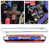 CUSCO Thai Roasted Blue Modified Bracket Car Universal Roasted Blue/Carbon Fiber Pattern Battery Bra