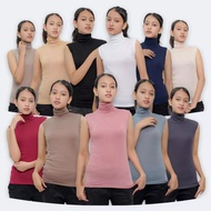 【READY STOCK AT MALAYSIA】Korean Women Sleeveless Singlet Inner Crop Top Shirt Turtleneck Camisole fe