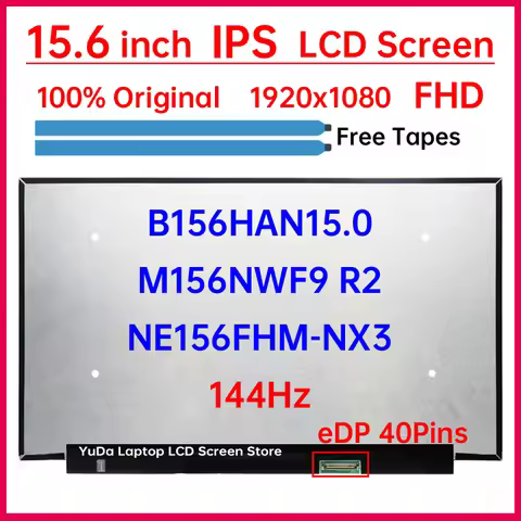 15.6 Inch 144Hz LCD Screen NE156FHM-NX3 B156HAN15.0 M156NWF9 R2 Display Matrix Panel Replacement 192