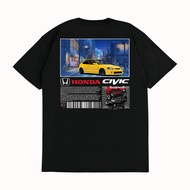 KRMK T-Shirt Unisex Distro Shirt Car Image HONDA CIVIC FERIO EK9 TYPE R JDM V2