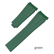 20mm 21mm Rubber Watchband For Rolex Submariner Green Water Ghost Gmt Yacht Master Daytona Silicone