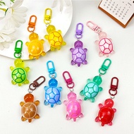 Colorful Turtle Acrylic Keychain Cute Animal Keyrings Earphone Case Pendant Accessories Gifts Souven