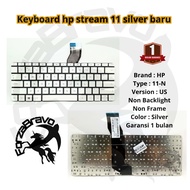 HP Laptop Keyboardhp Stream 11-AH0XX 11-AH1XX 11-AH120TU New 1 Month Warranty Silver Non Backlight N