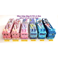 (1 Piece) Bus Tin Pencil Case 26.7*5.9*7.5 Cm / XIAOLINGJING B-781-A Bus Tin Pencil Case