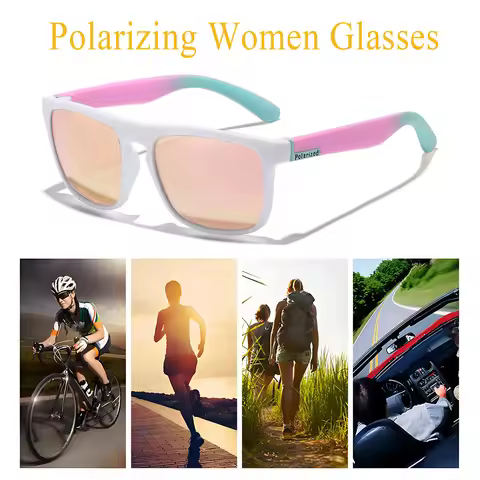 Pink Polarizing UV400 Cycling Women Men Sunglasses for Outdoor Sports Running Hiking Driving Black F