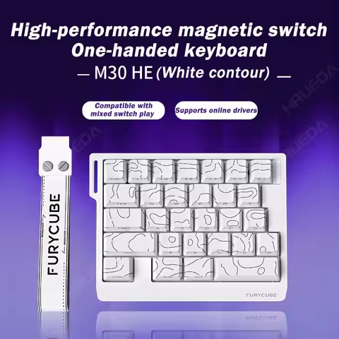 FURYCUBE M30HE Magnetic Switch Mechanical Keyboard 8K Single-handed Wired 0.1ms 0.01mm RT Custom RGB