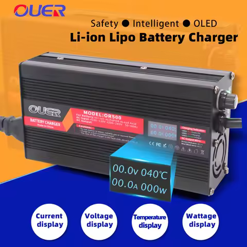 84V 5A Li-ion Charger Used For 72V 74V 20S LCD Dispay Li-ion Lipo Battery OLED Display Fast Charger
