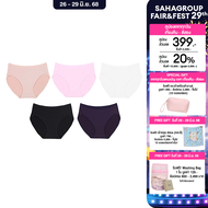 Wacoal Panty กางเกงในรูปทรง BIKINI แบบเรียบ 1 เซ็ท 5 ชิ้น (ดำ BL/ เบจ BE/ ชมพู CP/ ครีม CR/ ม่วงเข้ม
