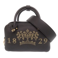 Delvaux Coolbox Mini 鉚釘皮革黑色兩用手提包/單肩包 黑色 0267 [二手] DELVAUX