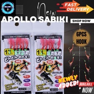 【6pcs hook】Luminious Sabiki Rig Apollo Hook pancing bottom laut saltwater live bait fishing mata