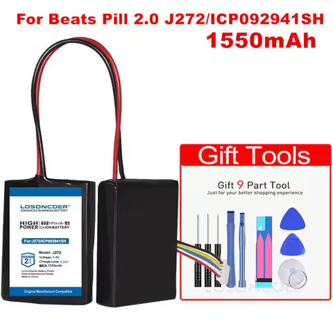 LOSONCOER 1550mAh Battery For Beats Pill 2.0 Wireless Portable Bluetooth Speaker Battery