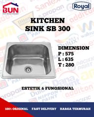ROYAL SINK - BAK CUCI PIRING ROYAL SB 300/SINK KOTAK 1 LUBANG