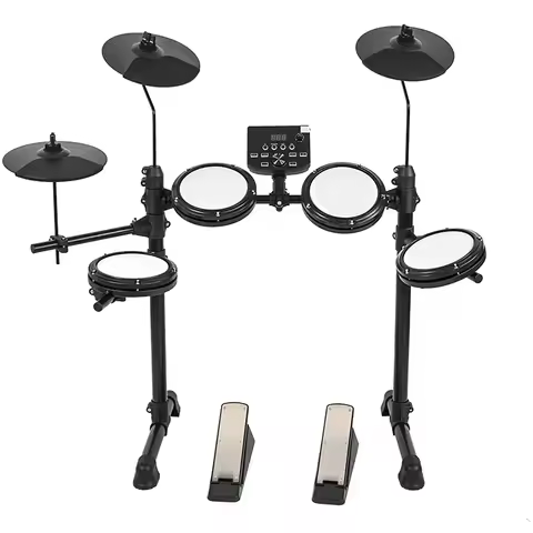 Music Instruments Mesh Drum Percussion Electronic Drum Kit With 7-inch Snare Drum Set