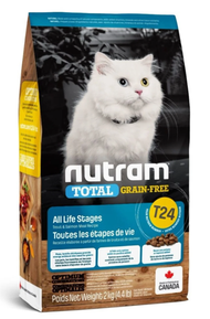nutram - T24 無穀物全能系列 三文魚+鱒魚(挑嘴全齡貓) 乾糧2kg (Exp. 28/5/2025)