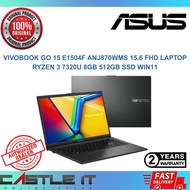 Asus Vivobook Go 15 E1504F ANJ870WMS 15.6 FHD Laptop Black Ryzen 3 7320U 8GB 512GB SSD Win11