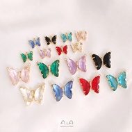 Color Retention 14K Gold-Packed Zircon Small Butterfly Pendant Large Butterfly Double Pendant Handma